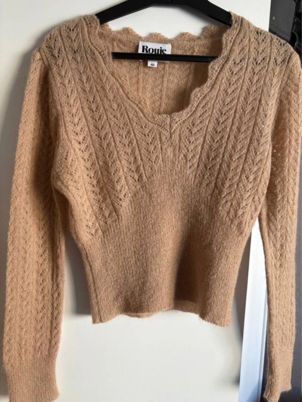 Rouje Paris Alpaca Knit Sweater Beige L